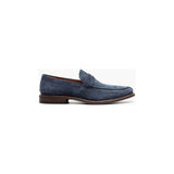 Stacy Adams Marlowe Algonquin Moc Toe Penny Slip On Navy Suede 25550-415