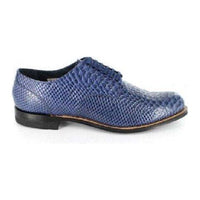 Stacy Adams Madison Anaconda Leather Men's Shoes Blue 00055-400