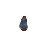 Stacy Adams Marlowe Algonquin Moc Toe Penny Slip On Navy Suede 25550-415