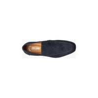 Men's Stacy Adams Pelton Moc Toe Slip On Work Shoes Navy Suede 25601-415