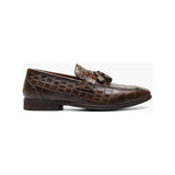 Stacy Adams Franz Moc Toe Tassel Slip On Shoes Croco Leather Cognac  25624-221