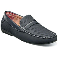 Stacy Adams Corby Saddle Slip On Walking Shoes Navy 25513-410