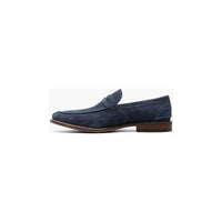 Stacy Adams Marlowe Algonquin Moc Toe Penny Slip On Navy Suede 25550-415