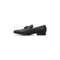 Stacy Adams Tazewell Plain Toe Tassel Tuxedo Shoes Slip On Black 25343-001