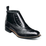 Stacy Adams Madison Spectator Spat Cap Toe Demi Boot Two Tone Black 00109-001