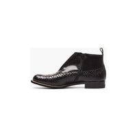 Stacy Adams Madison Spectator Spat Cap Toe Demi Boot Two Tone Black 00109-001