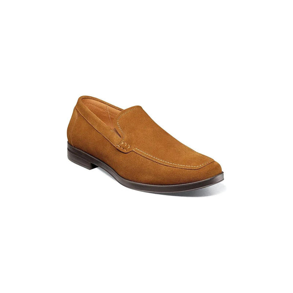 Men's Stacy Adams Pelton Moc Toe Slip On Work Shoes Tan Suede 25601-244