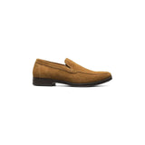 Men's Stacy Adams Pelton Moc Toe Slip On Work Shoes Tan Suede 25601-244