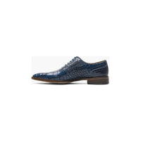 Stacy Adams Riccardi Plain Toe Oxford Shoes Animal Print Blue 25575-400