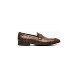 Stacy Adams Ferdinand Moc Toe Bit Slip On Dressy Men's Shoes Cognac  25455-221