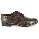 Stacy Adams Madison Anaconda Print Leather Mens Shoes Brown Biscuit  00055-200