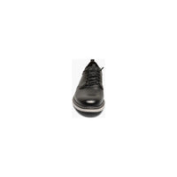 Stacy Adams Sync Plain Toe Elastic Lace Up Sneaker Shoes Leather Black 25662-001