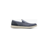 Nunn Bush Brewski Canvas Moc Toe Venetian Slip On Shoes Navy 85028-410