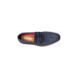 Stacy Adams Marlowe Algonquin Moc Toe Penny Slip On Navy Suede 25550-415