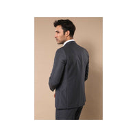 Men 3pc European Vested Suit WESSI J.VALINTIN Extra Slim Fit JV2 Charcoal Gray