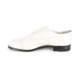 Stacy Adams Men Dress Classic Cap Toe Lace Shoes White Madison Biscuit 00012-07