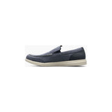 Nunn Bush Brewski Canvas Moc Toe Venetian Slip On Shoes Navy 85028-410