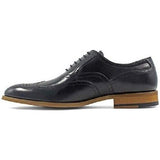 Stacy Adams Men's Dunbar Antiqued Leather Black Wingtip Oxford 25064-001