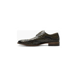 Stacy Adams Gennaro Wingtip Oxford Ostrich Print Leather Olive 25537-303