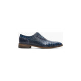 Stacy Adams Riccardi Plain Toe Oxford Shoes Animal Print Blue 25575-400