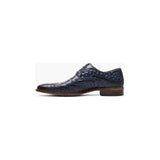 Stacy Adams Gennaro Wingtip Oxford Ostrich Print Leather Blue  25537-400