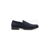 Men's Stacy Adams Pelton Moc Toe Slip On Work Shoes Navy Suede 25601-415