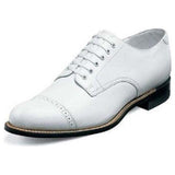 Stacy Adams Men Dress Classic Cap Toe Lace Shoes White Madison Biscuit 00012-07