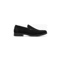 Men's Stacy Adams Pelton Moc Toe Slip On Work Shoes Black Suede 25601-008