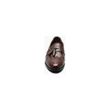 Stacy Adams Santana II Moc Toe Tassel Slip On Shoe Animal Print Cognac 25574-221