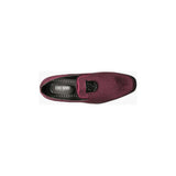 Stacy Adams Men Shoes Swagger Studded Slip On Satin Burgundy 25228-601