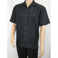 Men's Short Sleeves Summer Shirt by Indygo Smith Soft Rayon Blend 828-92 Black