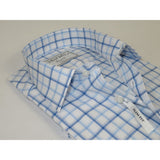 Men's Shirt Charles TYRWHITT Turkey 100% Cotton French Cuffs CHT-5 Blue Plaid