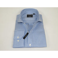 Men's Shirt Charles TYRWHITT 100% Cotton Cut-away Collar CHT-26 Blue Checker