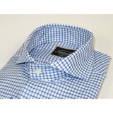 Men's Shirt Charles TYRWHITT 100% Cotton Cut-away Collar CHT-26 Blue Checker