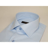 Men's Dress Shirt ENZO PARK Turkey Soft Cotton Wrinkle Resistant Enzo2 Blue Solid