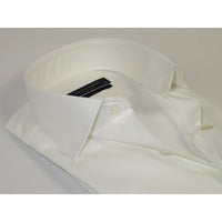 Men's Dress Shirt ENZO PARK Turkey Soft Cotton Wrinkle Resistant Enzo4 Ivory Solid