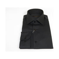 Men's Dress Shirt ENZO PARK Turkey Soft Cotton Wrinkle Resistant Enzo3 Solid Black