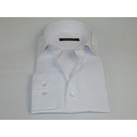 Men's Dress Shirt ENZO PARK Turkey Soft Cotton Wrinkle Resistant Enzo1 White Solid