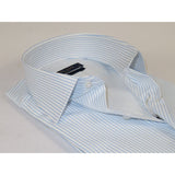 Men's Dress Shirt ENZO PARK Turkey Soft Cotton Wrinkle Resistant Enzo6 Blue Stripe