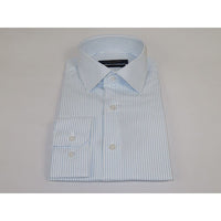 Men's Dress Shirt ENZO PARK Turkey Soft Cotton Wrinkle Resistant Enzo6 Blue Stripe