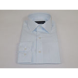 Men's Dress Shirt ENZO PARK Turkey Soft Cotton Wrinkle Resistant Enzo6 Blue Stripe