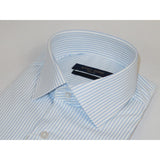 Men's Dress Shirt ENZO PARK Turkey Soft Cotton Wrinkle Resistant Enzo6 Blue Stripe