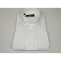 Men's Shirt FAMOZO Turkey 100% Cotton Cut-away Collar French Cuffs FA4 White