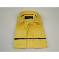 Men's Dress Shirt GIAN FRANCO RUFFINI Turkey 100% Cotton GFR-2 Yellow