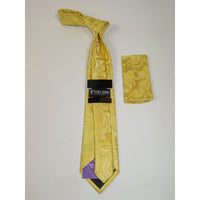 Men's Stacy Adams Tie and Hankie Set Woven Silky Fabric #Stacy18 Gold