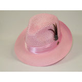 Men's Summer Spring Braid Straw style Hat by BRUNO CAPELO JULIAN JU902 Pink