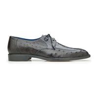 Belvedere Men's Shoes Bolero Genuine Ostrich Leg and Ostrich Quill Gray R43 - J.Valintin Men's Wear Legend - Bolero R43 Gray_10