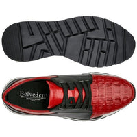 Belvedere Shoes Caiman Crocodile and Soft Italian Calf Titan Red/Black 33631 - J.Valintin Men's Wear Legend - Titan Red/Black 33631 - 9