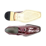 Belvedere Siena Men's Shoes Genuine Ostrich Lace Up Burgundy 1463 - J.Valintin Men's Wear Legend - Siena 1463 Burgundy_9