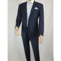 Men Suit BERLUSCONI Turkey 100% Soft Italian Wool Super 180's #Ber28 Navy Blue